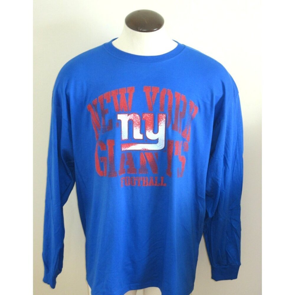 New York Giants NFL Men's Long Sleeve distressed Tee shirt Size 2XL NEW
